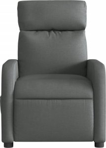 vidaXL vidaXL Rozkładany fotel masujący, elektryczny, ciemnoszary, tkanina 9
