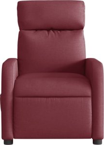 vidaXL vidaXL Rozkładany fotel masujący, elektryczny, winna czerwień, tkanina 9