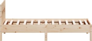 vidaXL Rama łóżka bez materaca, 100x200 cm, lite drewno sosnowe 5
