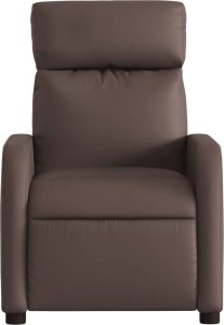 vidaXL Rozkładany fotel masujący, brązowy, obity sztuczną skórą 7
