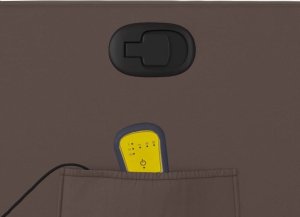 vidaXL Rozkładany fotel masujący, brązowy, obity sztuczną skórą 10