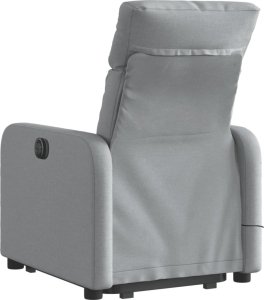 vidaXL vidaXL Podnoszony fotel masujący, elektryczny, rozkładany, jasnoszary 5