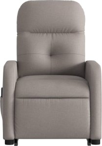 vidaXL vidaXL Podnoszony fotel masujący, rozkładany, kolor taupe, tkanina 8