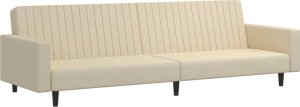 vidaXL vidaXL 2-osobowa kanapa, kremowa, tapicerowana aksamitem 2