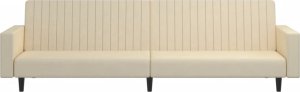 vidaXL vidaXL 2-osobowa kanapa, kremowa, tapicerowana aksamitem 5