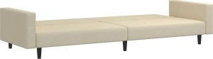 vidaXL vidaXL 2-osobowa kanapa, kremowa, tapicerowana aksamitem 6