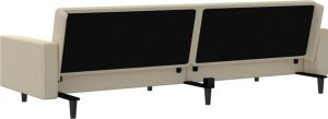 vidaXL vidaXL 2-osobowa kanapa, kremowa, tapicerowana aksamitem 8