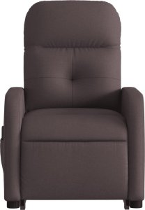 vidaXL vidaXL Podnoszony fotel masujący, rozkładany, ciemnobrązowy, tkanina 8
