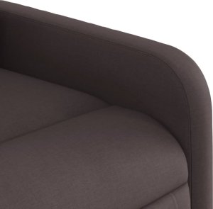 vidaXL vidaXL Podnoszony fotel masujący, rozkładany, ciemnobrązowy, tkanina 10
