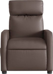 vidaXL Rozkładany fotel masujący, elektryczny, brązowy, sztuczna skóra 9