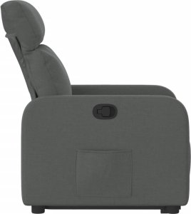 Triton Podnoszony fotel rozkładany, ciemnoszary, obity tkaniną 10