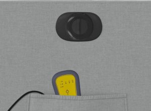 Triton Rozkładany fotel masujący, elektryczny, jasnoszary, tkanina 12