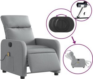Triton Rozkładany fotel masujący, elektryczny, jasnoszary, tkanina 6