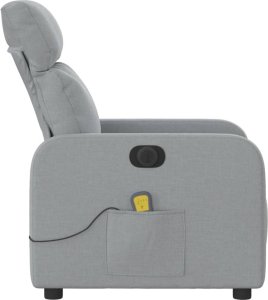 Triton Rozkładany fotel masujący, elektryczny, jasnoszary, tkanina 10