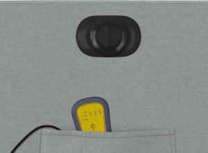 Triton Rozkładany fotel masujący, elektryczny, jasnoszary, tkanina 11