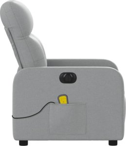 Triton Rozkładany fotel masujący, elektryczny, jasnoszary, tkanina 9