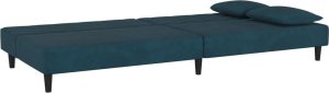 vidaXL 2-osobowa kanapa, 2 poduszki, niebieska, aksamitna 6