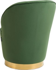 Beliani Fotel welurowy zielony ALBY 4