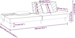 vidaXL 2-osobowa kanapa, 2 poduszki, różowa, aksamitna 11
