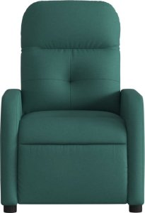 vidaXL Elektryczny fotel rozkładany, ciemnozielony, obity tkaniną 8