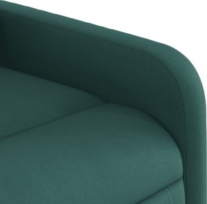 vidaXL Elektryczny fotel rozkładany, ciemnozielony, obity tkaniną 10