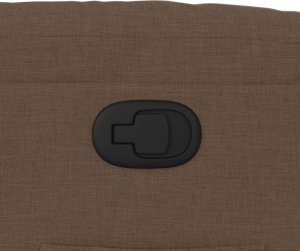 vidaXL Fotel rozkładany, brązowy, obity tkaniną 9