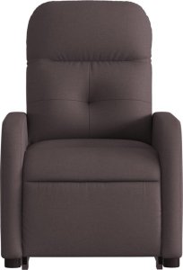 vidaXL Podnoszony fotel rozkładany, ciemnobrązowy, obity tkaniną 8