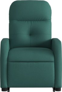 vidaXL Podnoszony fotel rozkładany, ciemnozielony, obity tkaniną 8