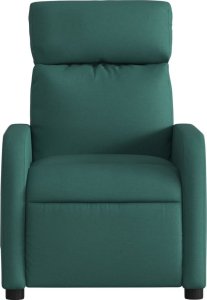 vidaXL Rozkładany fotel masujący, ciemnozielony, obity tkaniną 7