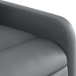 vidaXL Rozkładany fotel masujący, szary, obity sztuczną skórą 9