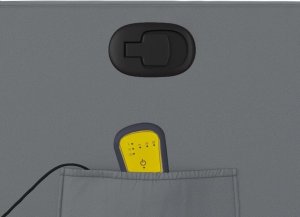 vidaXL Rozkładany fotel masujący, szary, obity sztuczną skórą 10