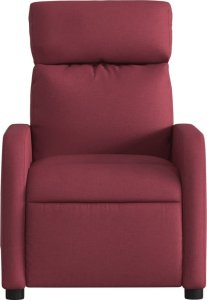 vidaXL Rozkładany fotel masujący, winna czerwień, obity tkaniną 7