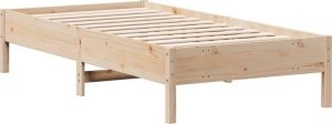 vidaXL vidaXL Rama łóżka bez materaca, 75x190 cm, lite drewno sosnowe 6