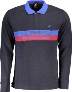 U.S. Grand Polo MĘSKA KOSZULKA POLO Z DŁUGIM RĘKAWEM US GRAND POLO NIEBIESKA M 1