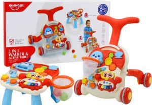 LeanToys Pchacz Stolik Edukacyjny Interaktywny 2w1 Czerwony 1