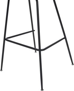 Beliani Zestaw 2 krzeseł barowych welurowy biały ARCOLA 7