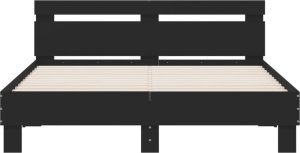 vidaXL vidaXL Rama łóżka z wezgłowiem, czarna, 150x200 cm 5