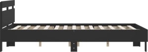 vidaXL vidaXL Rama łóżka z wezgłowiem, czarna, 150x200 cm 6