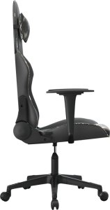 Fotel vidaXL vidaXL Fotel gamingowy, czarny i moro, sztuczna skóra 4