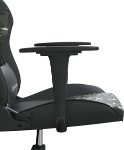 Fotel vidaXL vidaXL Fotel gamingowy, czarny i moro, sztuczna skóra 10