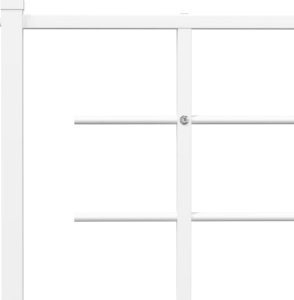 vidaXL Metalowa rama łóżka z wezgłowiem, biała, 80x200 cm 8