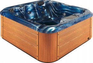 Jacuzzi ogrodowe Beliani Wanna ogrodowa z hydromasażem niebieska LASTARRIA Lumarko! 1