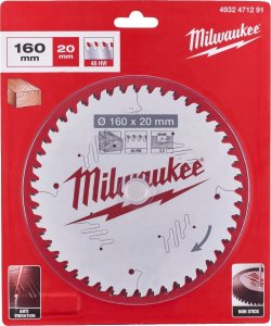 Milwaukee MILWAUKEE CIRCULAR SAW 160x20x2.2x48z WOOD - CLEAN CUTTING CSB P W 1