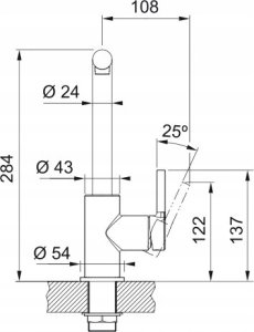 Bateria kuchenna Franke Sink faucet Franke LINA L 115.0693.393 5