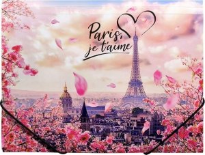 Teka Teczka A4 PP na gumkę z nadrukiem Take Me To Paris 1