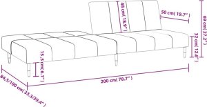 vidaXL 2-osobowa kanapa, ciemnoszara, tapicerowana aksamitem 11