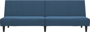 vidaXL 2-osobowa kanapa, niebieska, tapicerowana aksamitem 4