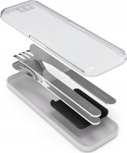 Monbento Zestaw Sztućców Podróżnych Slim Box czarny 4