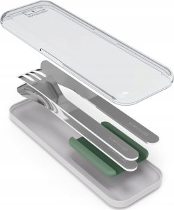 Monbento Zestaw Sztućców Podróżnych Slim Box czarny 6