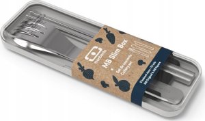 Monbento Zestaw Sztućców Podróżnych Slim Box czarny 8